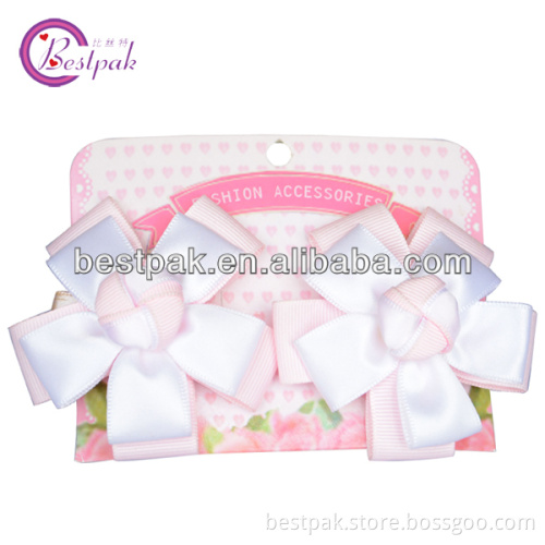 mini satin double color ribbon hair accessories